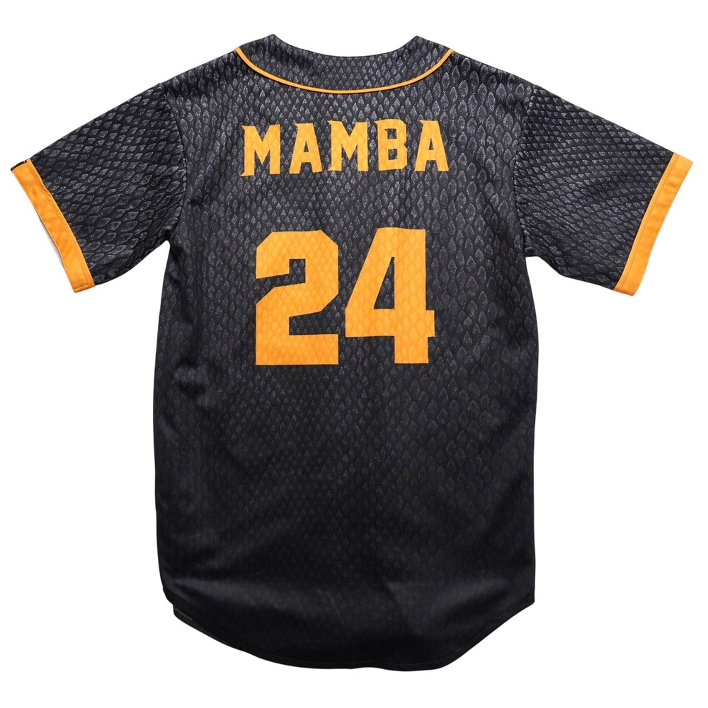 Phyle Baseball Jersey Men Small Black Snakeskin Mamba 24 LA Tribute Button Up